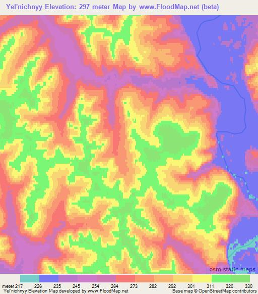 Yel'nichnyy,Russia Elevation Map