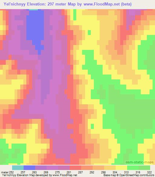 Yel'nichnyy,Russia Elevation Map