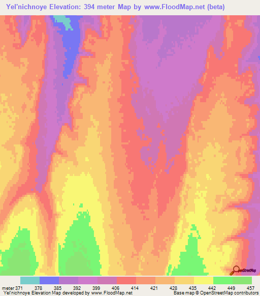 Yel'nichnoye,Russia Elevation Map