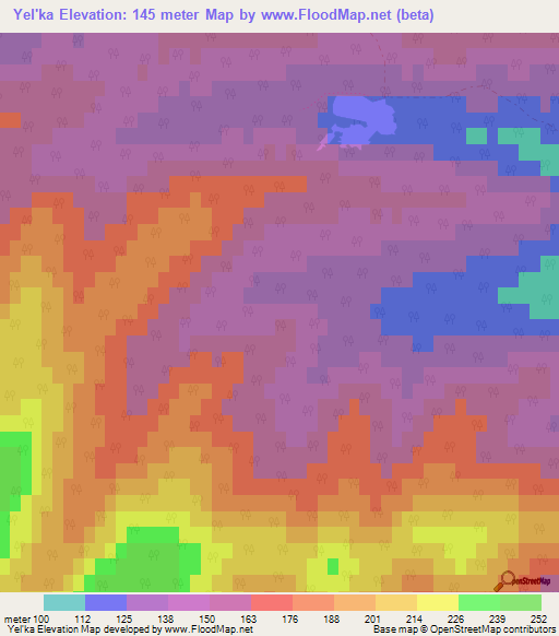 Yel'ka,Russia Elevation Map