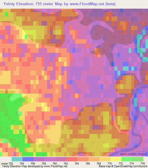 Yeloty,Russia Elevation Map