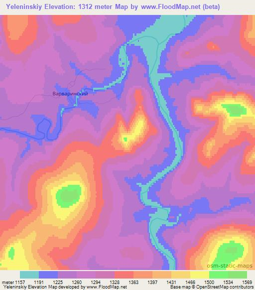 Yeleninskiy,Russia Elevation Map