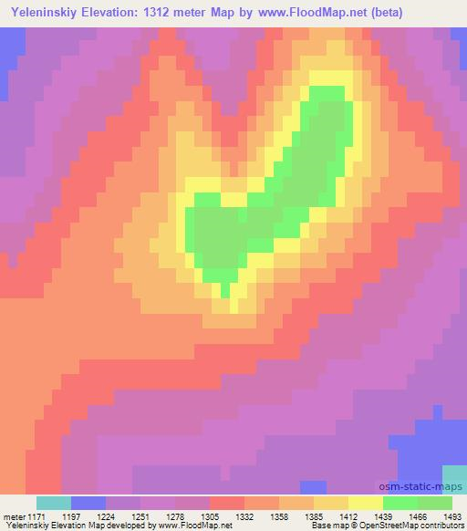 Yeleninskiy,Russia Elevation Map