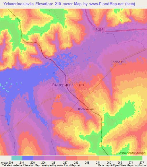 Yekaterinoslavka,Russia Elevation Map