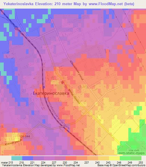 Yekaterinoslavka,Russia Elevation Map