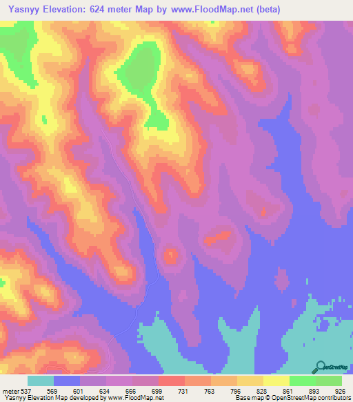 Yasnyy,Russia Elevation Map