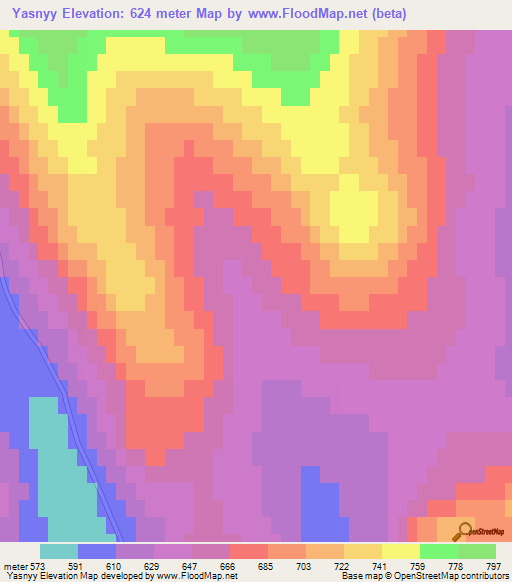 Yasnyy,Russia Elevation Map