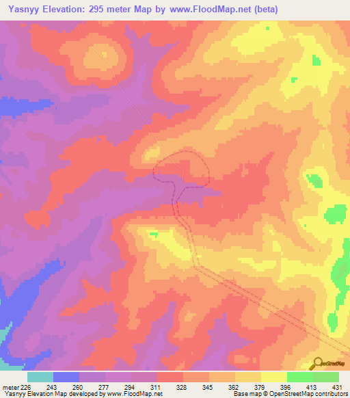 Yasnyy,Russia Elevation Map