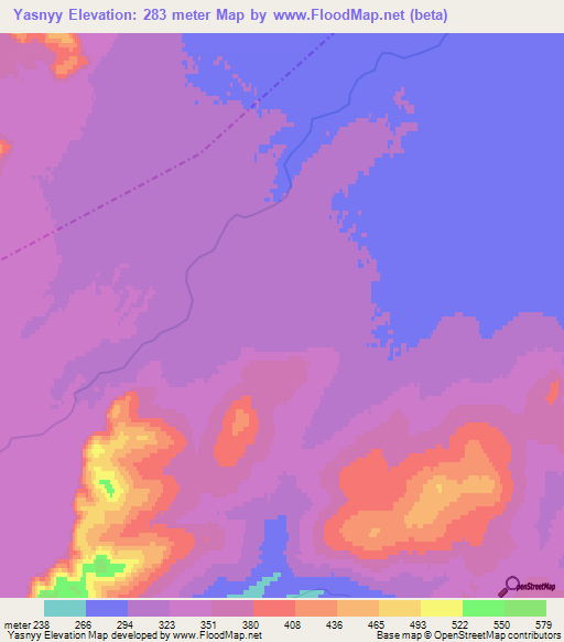 Yasnyy,Russia Elevation Map