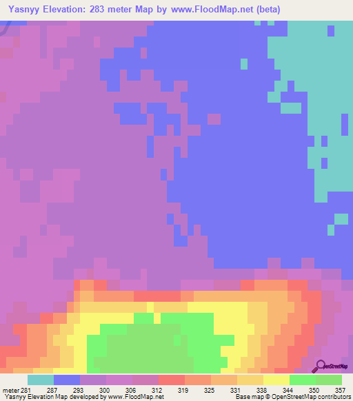 Yasnyy,Russia Elevation Map