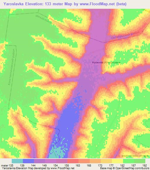 Yaroslavka,Russia Elevation Map