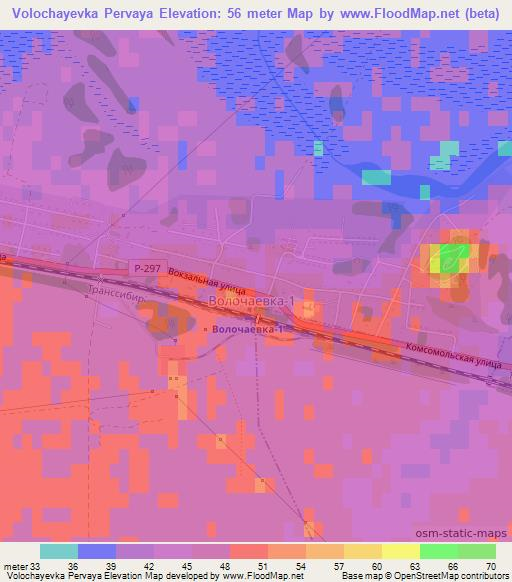 Volochayevka Pervaya,Russia Elevation Map