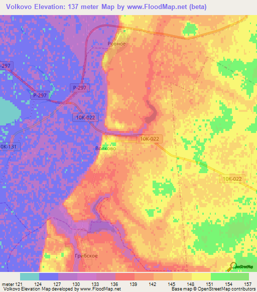 Volkovo,Russia Elevation Map