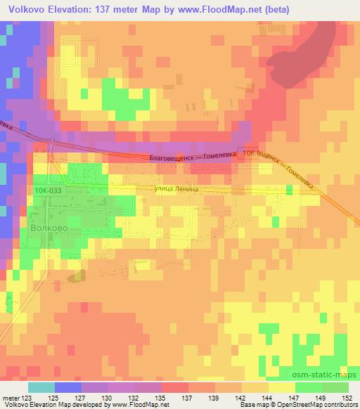 Volkovo,Russia Elevation Map