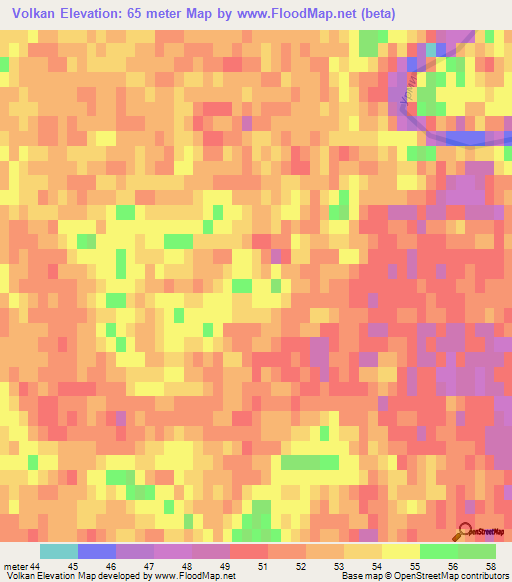 Volkan,Russia Elevation Map