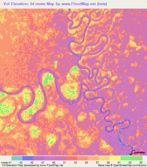 Vol,Russia Elevation Map