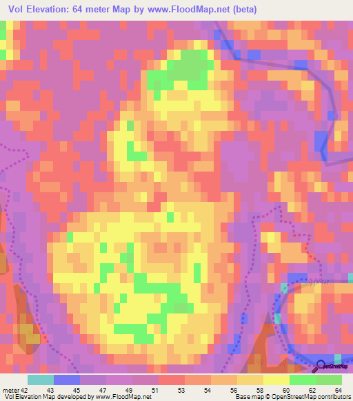 Vol,Russia Elevation Map