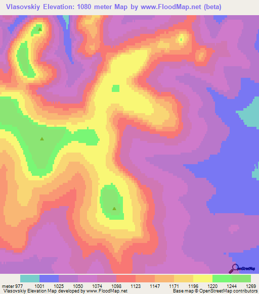 Vlasovskiy,Russia Elevation Map