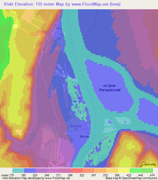 Viski,Russia Elevation Map