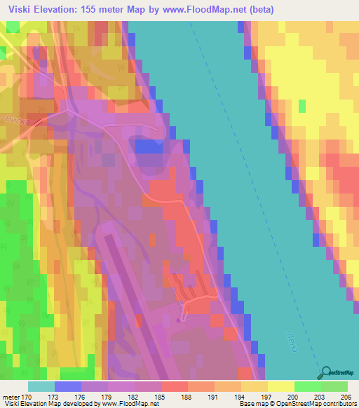 Viski,Russia Elevation Map