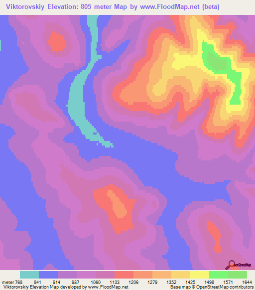 Viktorovskiy,Russia Elevation Map