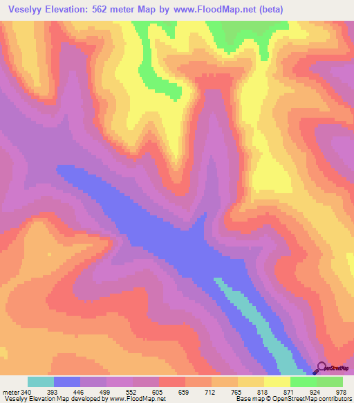 Veselyy,Russia Elevation Map