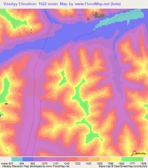 Veselyy,Russia Elevation Map