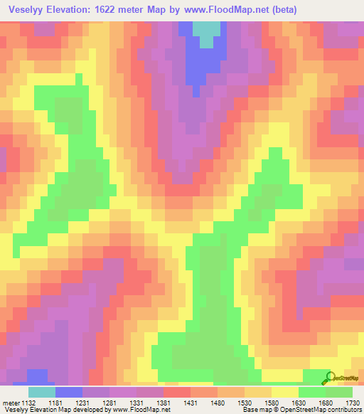 Veselyy,Russia Elevation Map