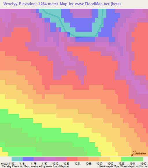 Veselyy,Russia Elevation Map