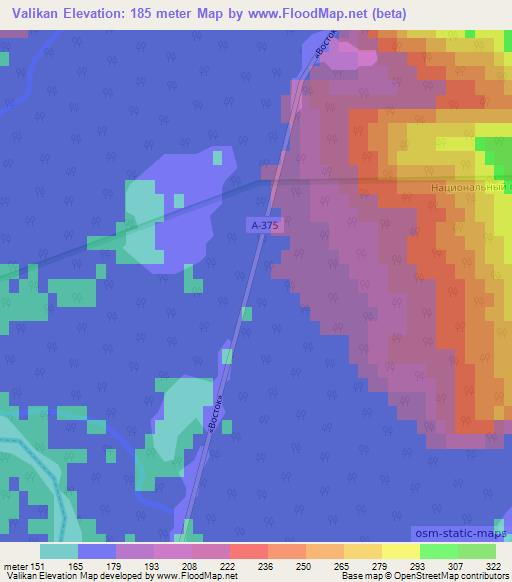 Valikan,Russia Elevation Map