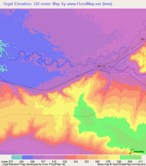 Urgal,Russia Elevation Map