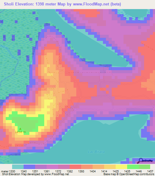 Sholi,Rwanda Elevation Map