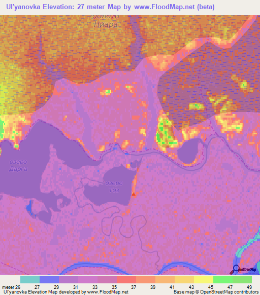 Ul'yanovka,Russia Elevation Map