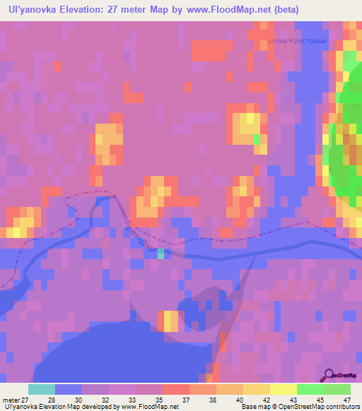 Ul'yanovka,Russia Elevation Map