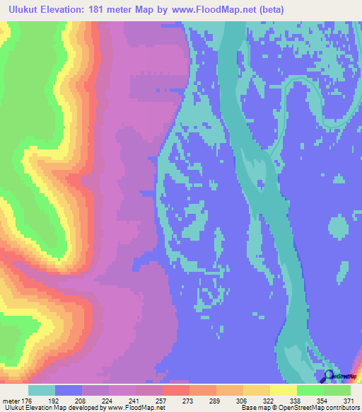 Ulukut,Russia Elevation Map