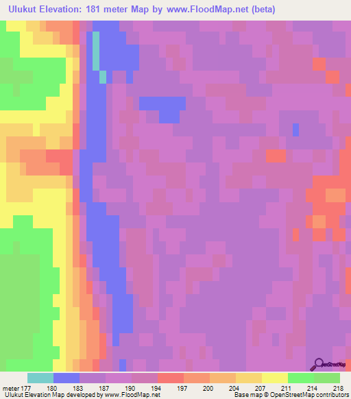 Ulukut,Russia Elevation Map