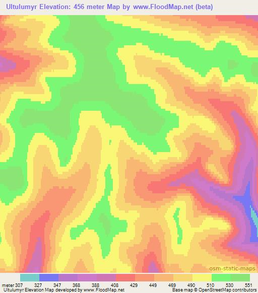 Ultulumyr,Russia Elevation Map