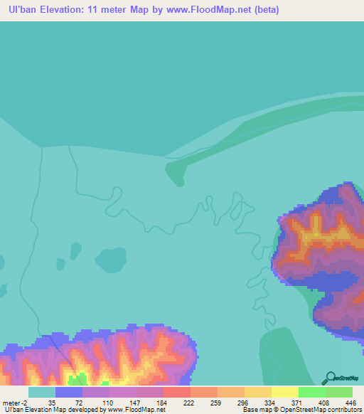 Ul'ban,Russia Elevation Map