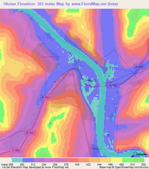 Ukulan,Russia Elevation Map