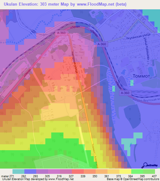 Ukulan,Russia Elevation Map