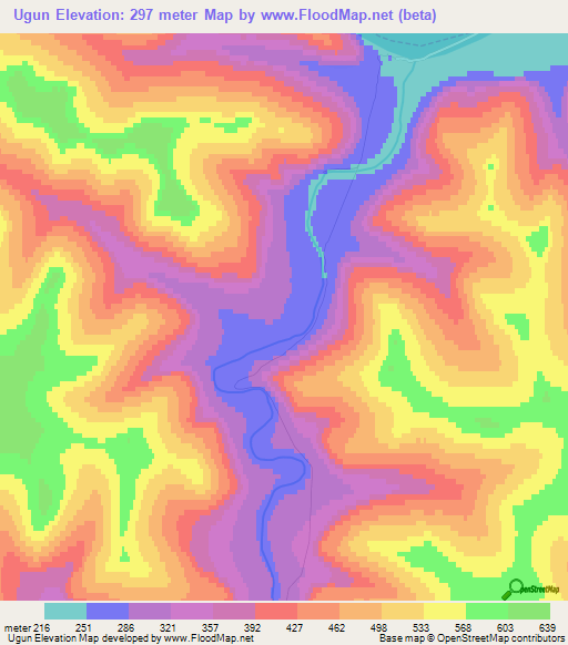 Ugun,Russia Elevation Map