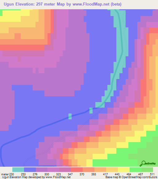 Ugun,Russia Elevation Map