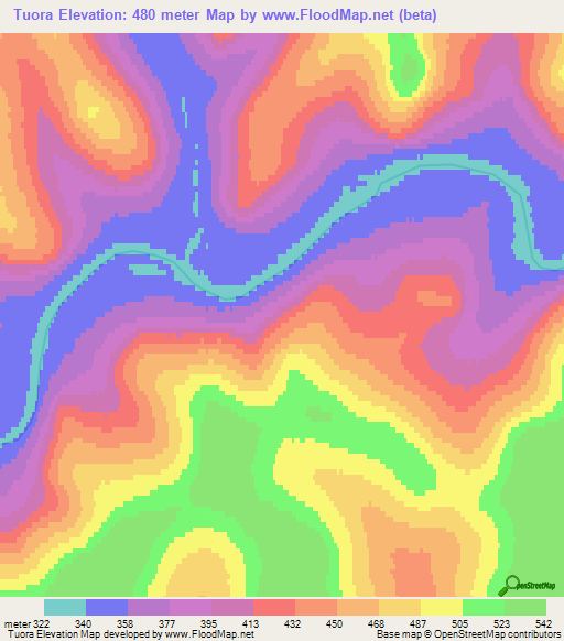 Tuora,Russia Elevation Map