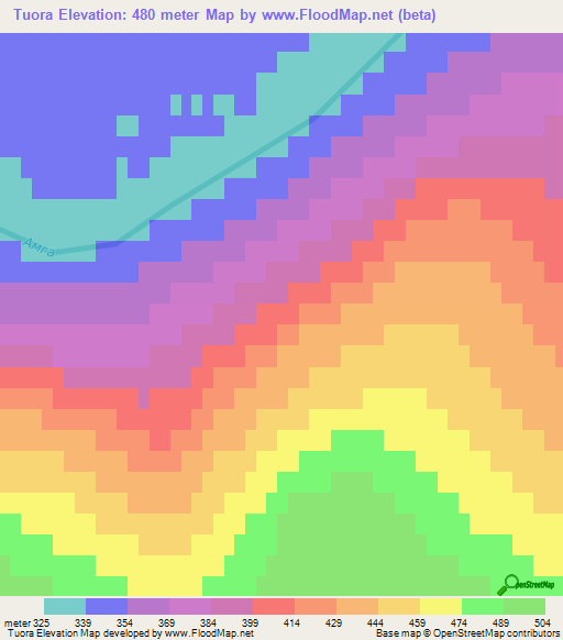 Tuora,Russia Elevation Map