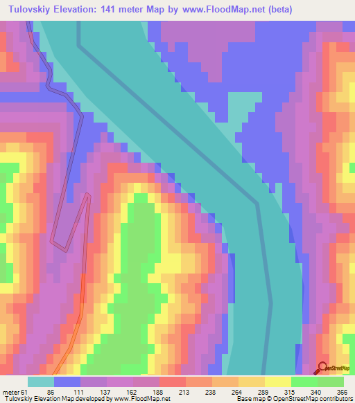 Tulovskiy,Russia Elevation Map