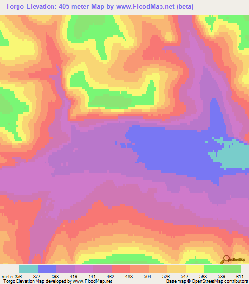 Torgo,Russia Elevation Map