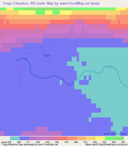 Torgo,Russia Elevation Map