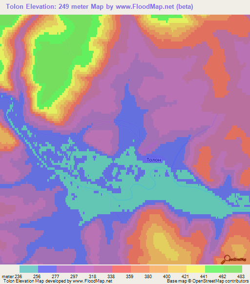 Tolon,Russia Elevation Map