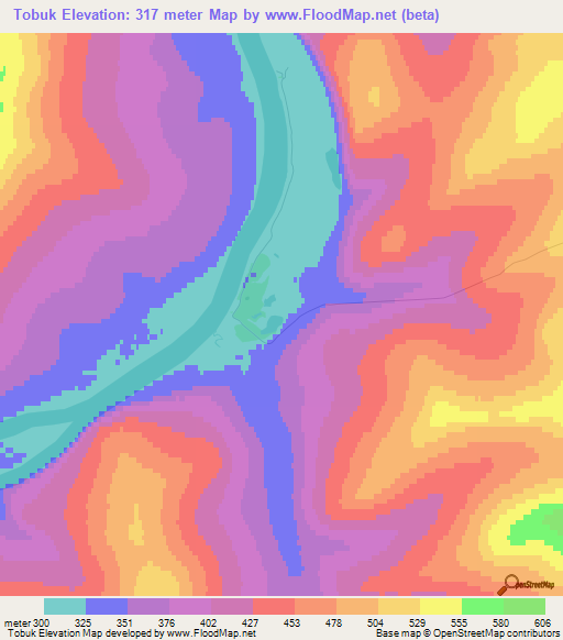 Tobuk,Russia Elevation Map