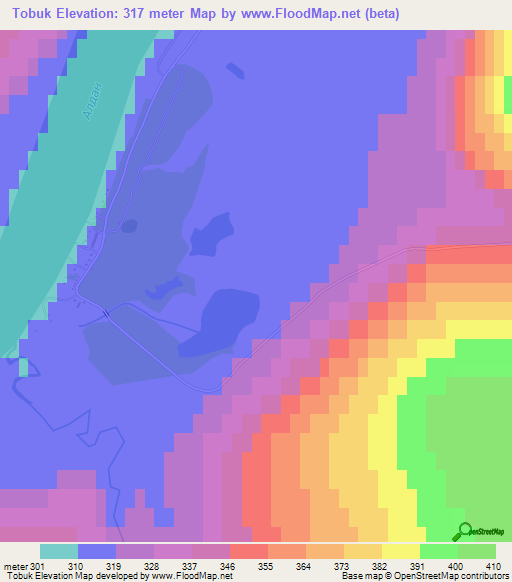 Tobuk,Russia Elevation Map